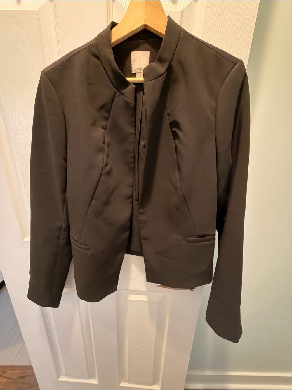 Halogen Black Collarless Tailored Blazer
